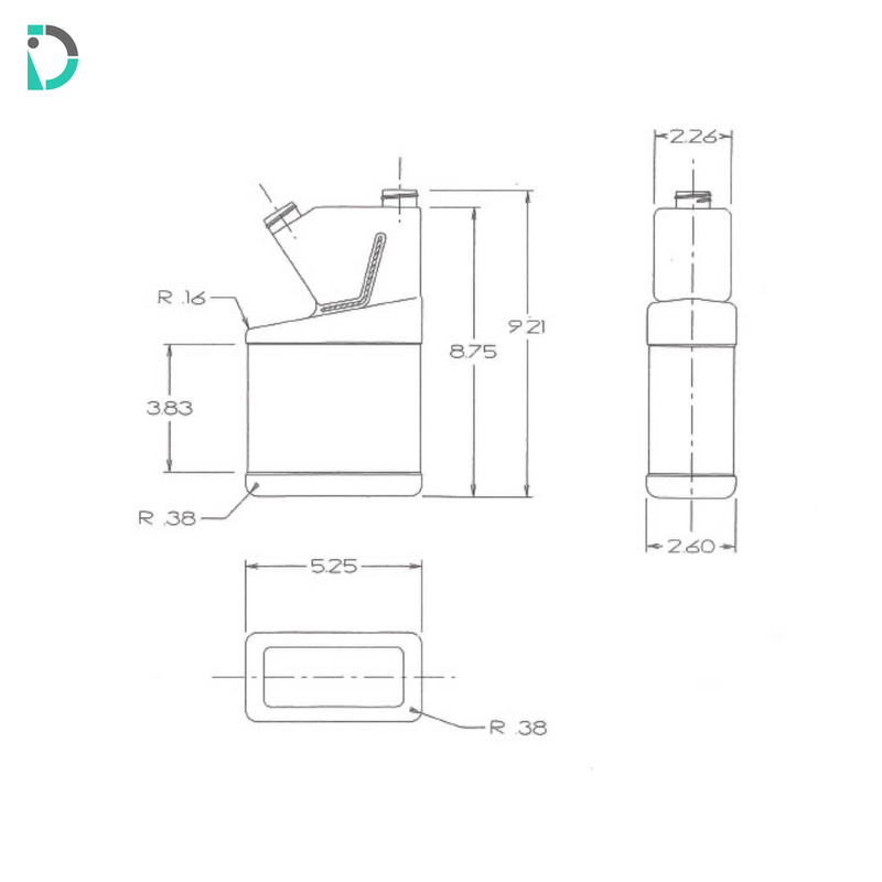 Load image into Gallery viewer, Tip n Pour / Tip n Measure - 32 oz Container with 4 oz Measuring Chamber