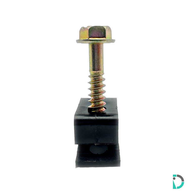 Load image into Gallery viewer, 1/4" Tubing Clips with Self-Tapping Screw - Black - 25 Pack