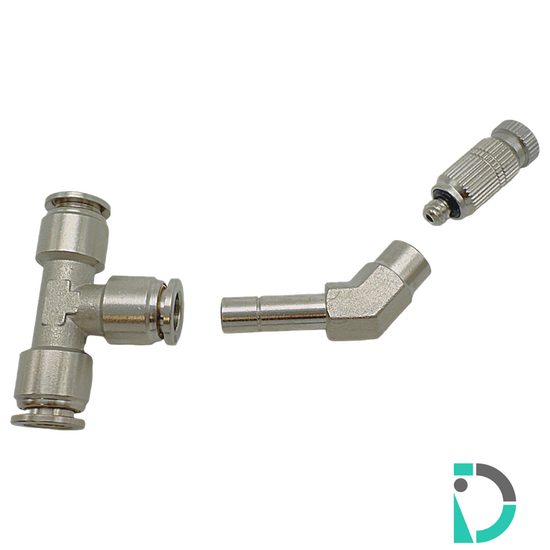 Load image into Gallery viewer, Nonfiltered Slimline Misting Nozzle with 45 Degree Adapter and Tee