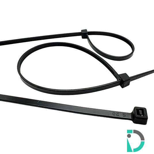 Black UV Nylon Cable / Zip Ties - 8