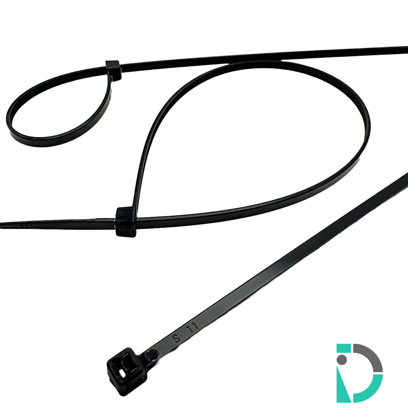 Load image into Gallery viewer, Black UV Nylon Cable / Zip Ties - 11", 40 lb