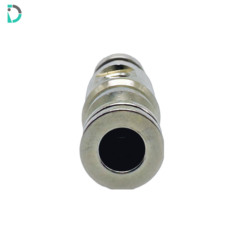 Load image into Gallery viewer, Tapped Straight Union Push-In Fitting - 1/4" with 10-24 Tapped Thread for misting systems