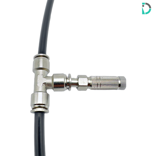 Filtered Slimline Misting Nozzle with Straight Adapter and Tee