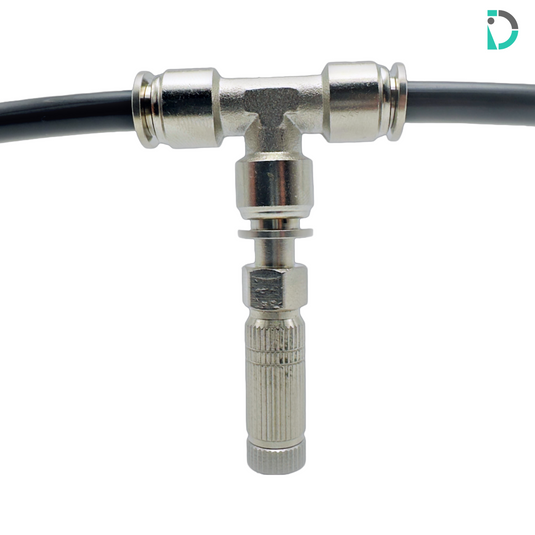 Filtered Slimline Misting Nozzle with Straight Adapter and Tee