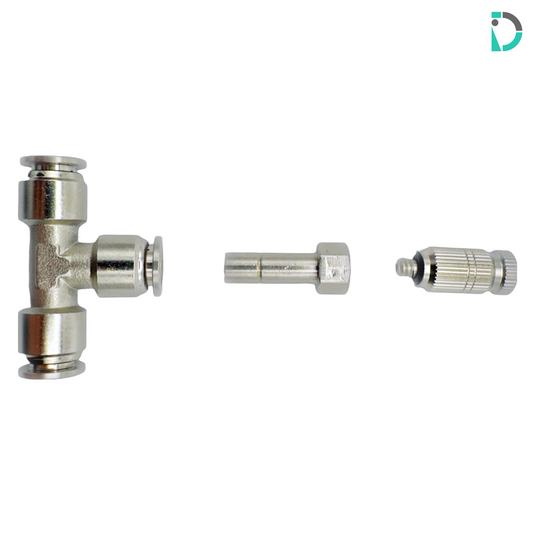 Nonfiltered Slimline Misting Nozzle with Straight Adapter and Tee