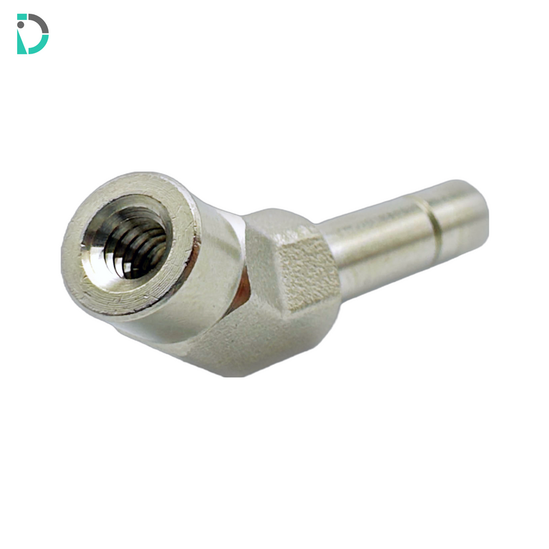 Load image into Gallery viewer, 45 Degree Angled Adapter 10-24 Threaded / 1/4&quot; Push-in
